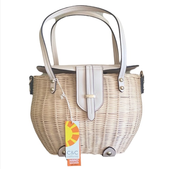 C&C California Handbags - C&C California hand woven with rattan bag